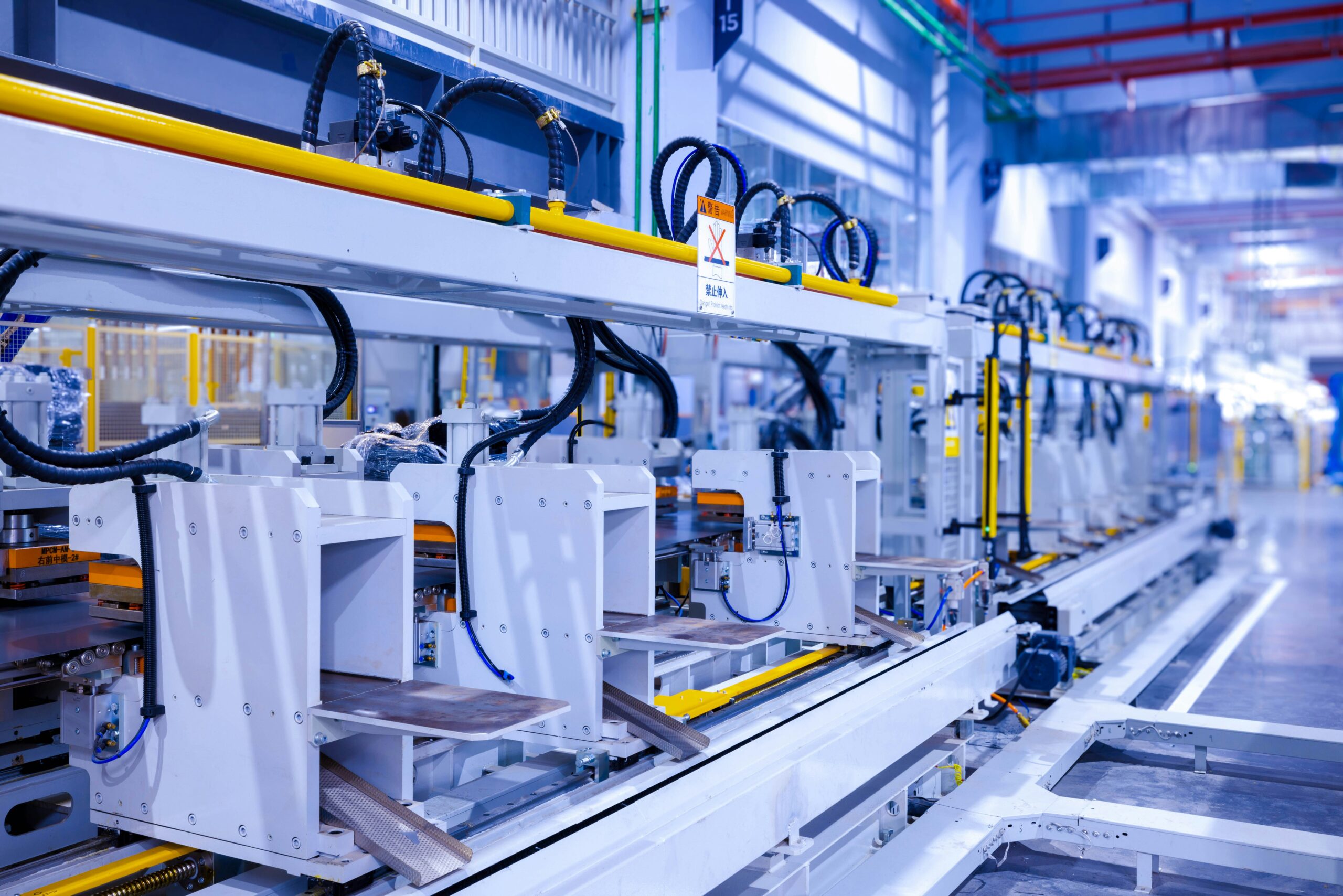 Automated industrial equipment production line